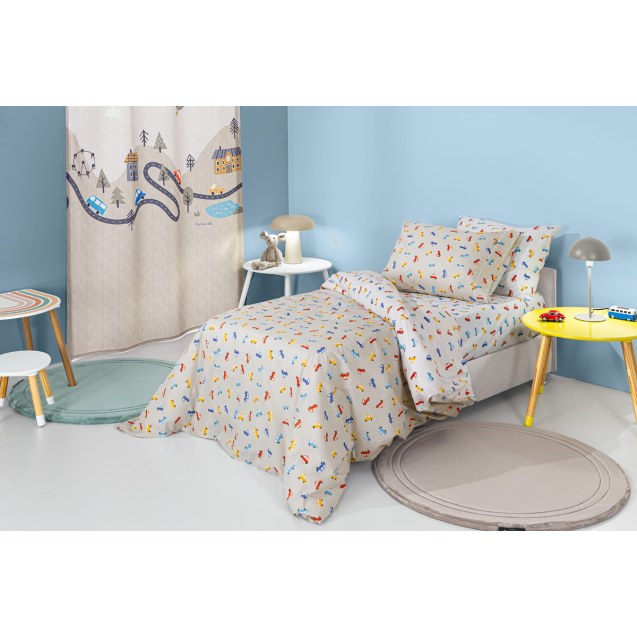 Σετ Παιδικά Σεντόνια Μονά με Λάστιχο 3 Τεμαχίων...