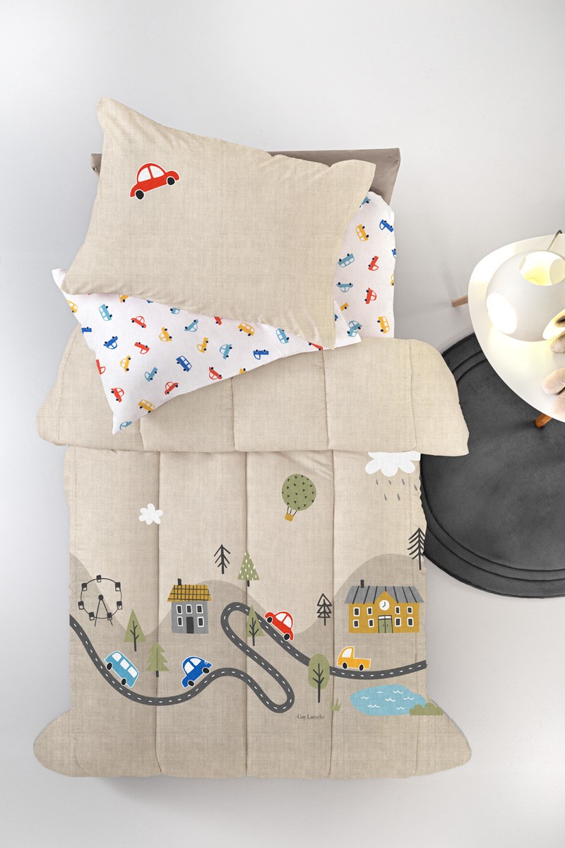 Παιδικό Κουβερλί Μονό Guy Laroche Roadtrip Natural 160x230
