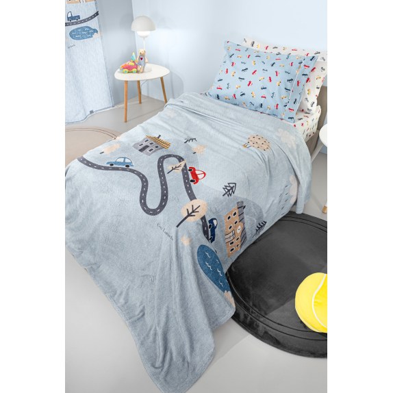 Παιδική Κουβέρτα Fleece Μονή Guy Laroche Roadtrip 160x220