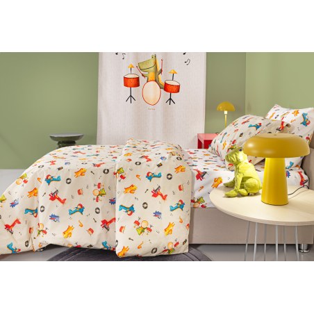 Σετ Παιδικά Σεντόνια Μονά 3 Τεμαχίων Guy Laroche Band Natural 165x250