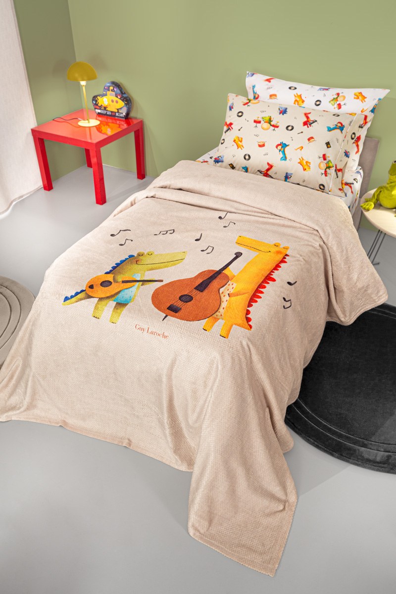 Παιδική Κουβέρτα Fleece Μονή Guy Laroche Band 160x220