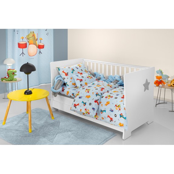 Σετ Σεντόνια Κούνιας Guy Laroche Bebe Band Sky 115x170