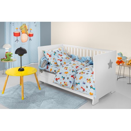 Σετ Σεντόνια Κούνιας Guy Laroche Bebe Band Sky 115x170