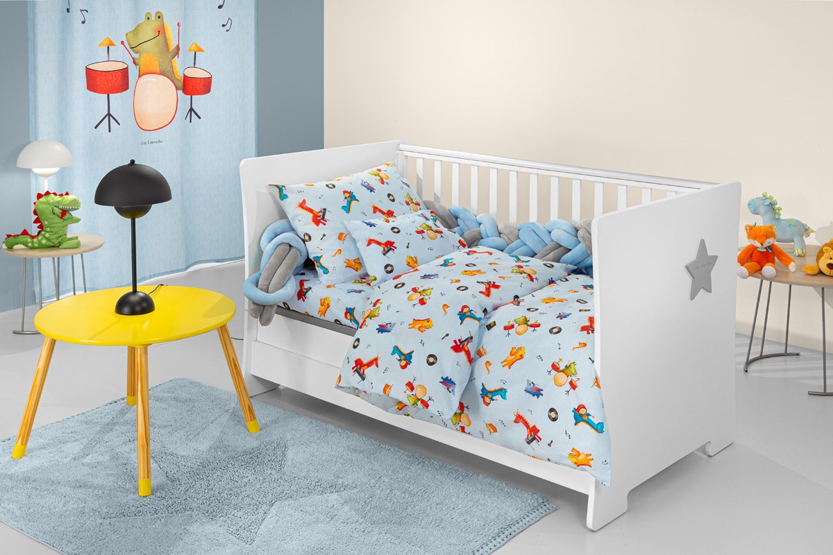 Σετ Σεντόνια Κούνιας Guy Laroche Bebe Band Sky 115x170