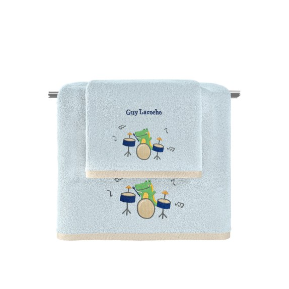 Σετ Βρεφικές Πετσέτες 2 Τεμαχίων Guy Laroche Bebe Band Sky 50x70,70x130