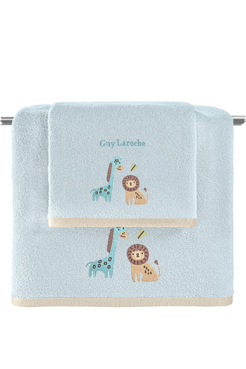 Σετ Βρεφικές Πετσέτες 2 Τεμαχίων Guy Laroche Bebe Jungle Natural-Sky 50x70,70x130