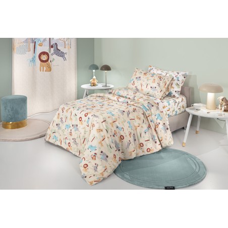 Σετ Παιδικά Σεντόνια Μονά 3 Τεμαχίων Guy Laroche Jungle Natural 165x250