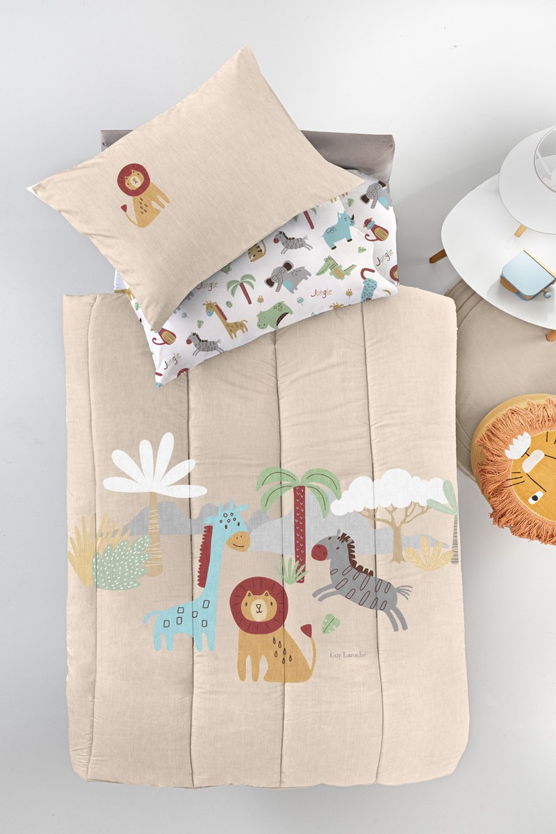 Παιδικό Κουβερλί Μονό Guy Laroche Jungle Natural 160x230