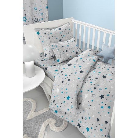 Σετ Σεντόνια Κούνιας Guy Laroche Bebe Starland Silver 115x170
