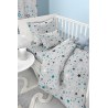 Σετ Σεντόνια Κούνιας Guy Laroche Bebe Starland Silver 115x170