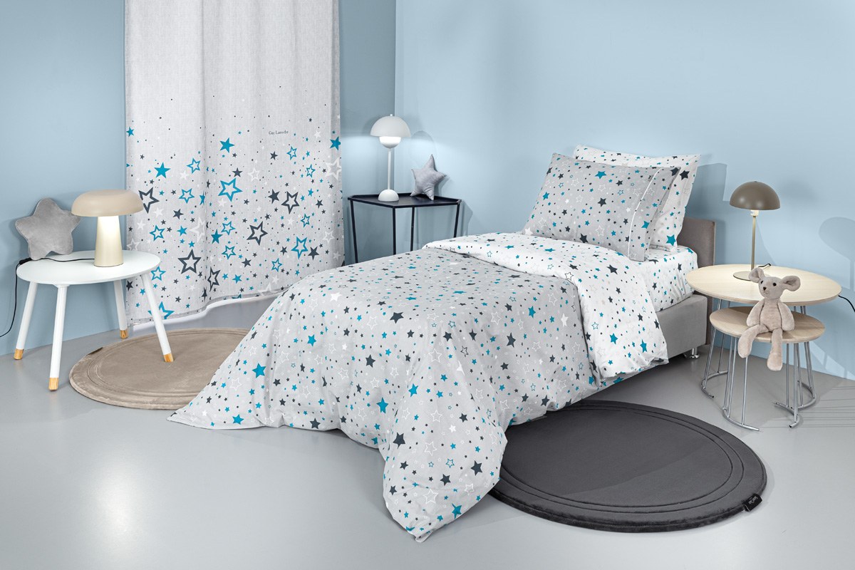 Σετ Παιδικά Σεντόνια Μονά 3 Τεμαχίων Guy Laroche Starland Silver 165x250