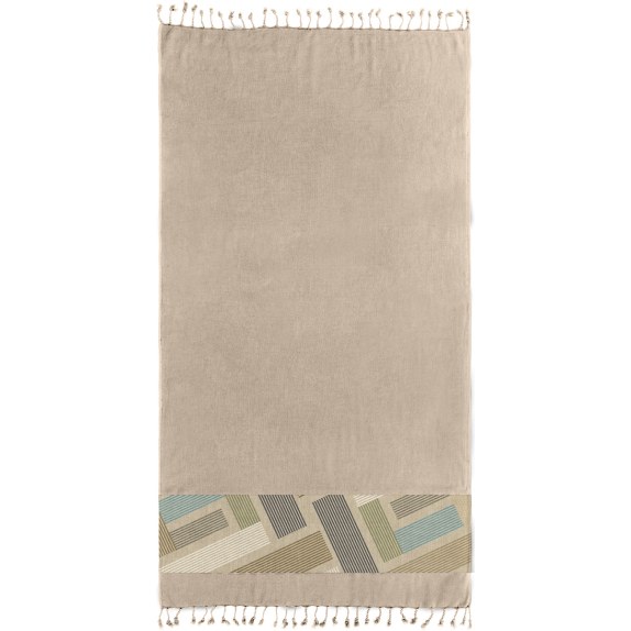Πετσέτα Θαλάσσης Guy Laroche Pestemal 26 Beige 90x170