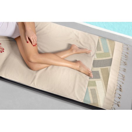Πετσέτα Θαλάσσης Guy Laroche Pestemal 26 Beige 90x170
