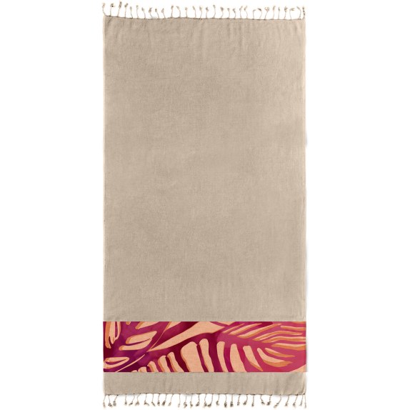 Πετσέτα Θαλάσσης Guy Laroche Pestemal 28 Beige 90x170