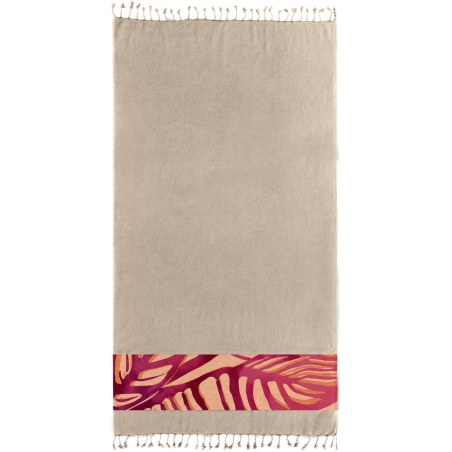 Πετσέτα Θαλάσσης Guy Laroche Pestemal 28 Beige 90x170