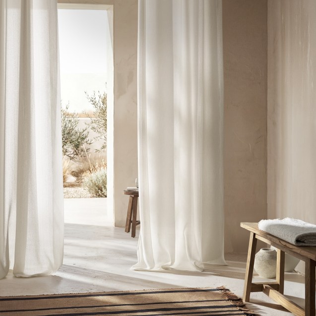 Κουρτίνα με σιρίτι Gofis Home Velmira Beige...