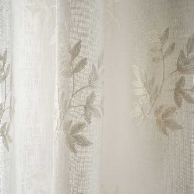 Κουρτίνα με Τρουκς Gofis Home Leaf Offwhite...