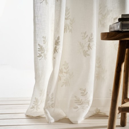 Κουρτίνα με Τρουκς Gofis Home Leaf Offwhite Aw24 10-04-532-11/05 140x295