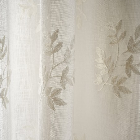 Κουρτίνα με σιρίτι Gofis Home Leaf Offwhite Aw24 10-04-532-12/05 140x280