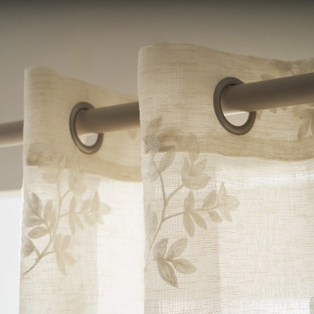 Κουρτίνα με Τρουκς Gofis Home Leaf Beige Aw24 10-04-532-11/06 140x295