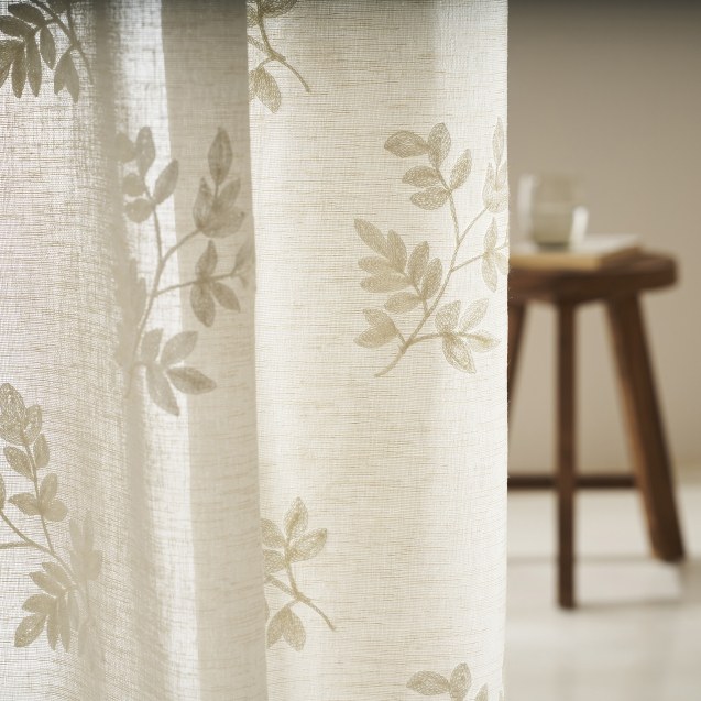 Κουρτίνα με Τρουκς Gofis Home Leaf Beige Aw24...