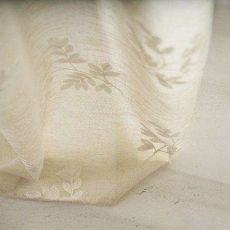 Κουρτίνα με σιρίτι Gofis Home Leaf Beige Aw24 10-04-532-12/06 140x280