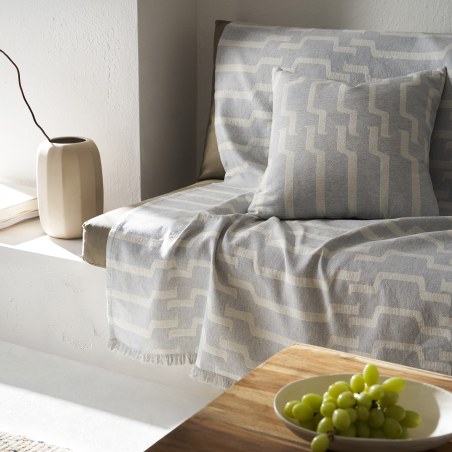 Ριχτάρι Τετραθέσιου Gofis Home Clover Grey 20-07-558-4/15 180x350