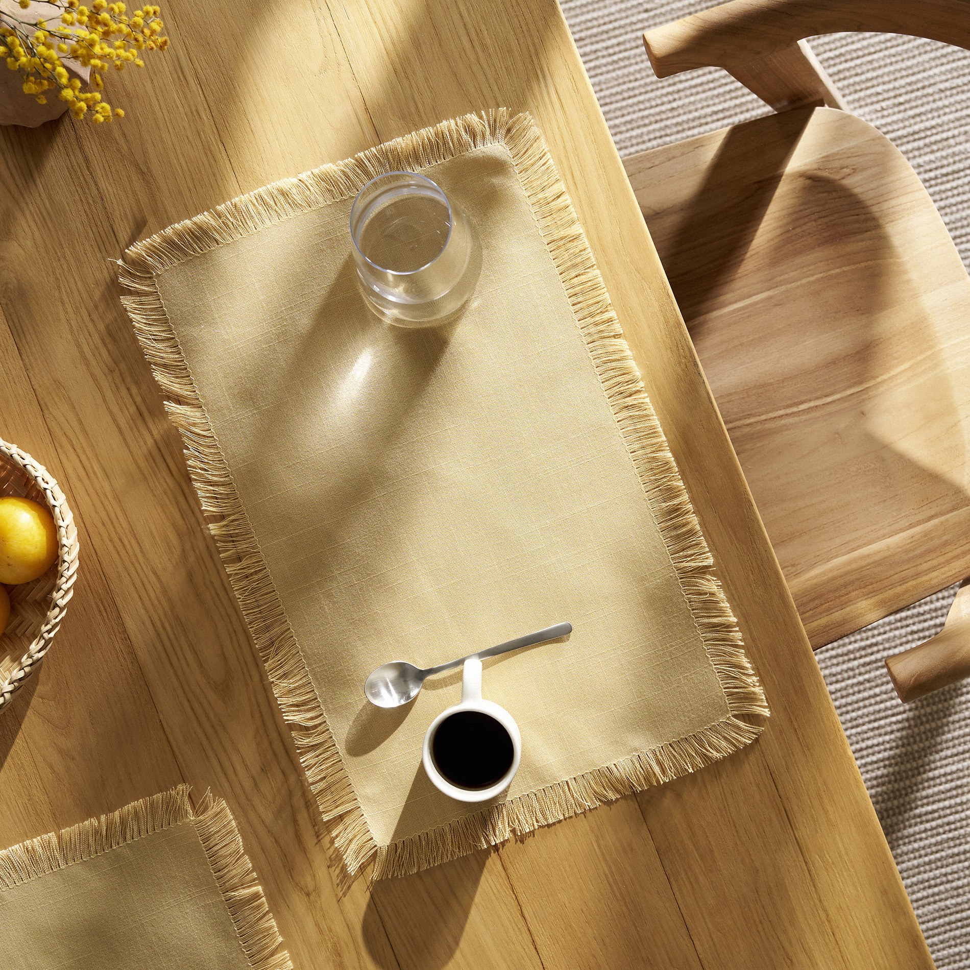 Σετ Σουπλά 2 Τεμαχίων Gofis Home Erelya Light Ochre 20-24-559/04 30x45