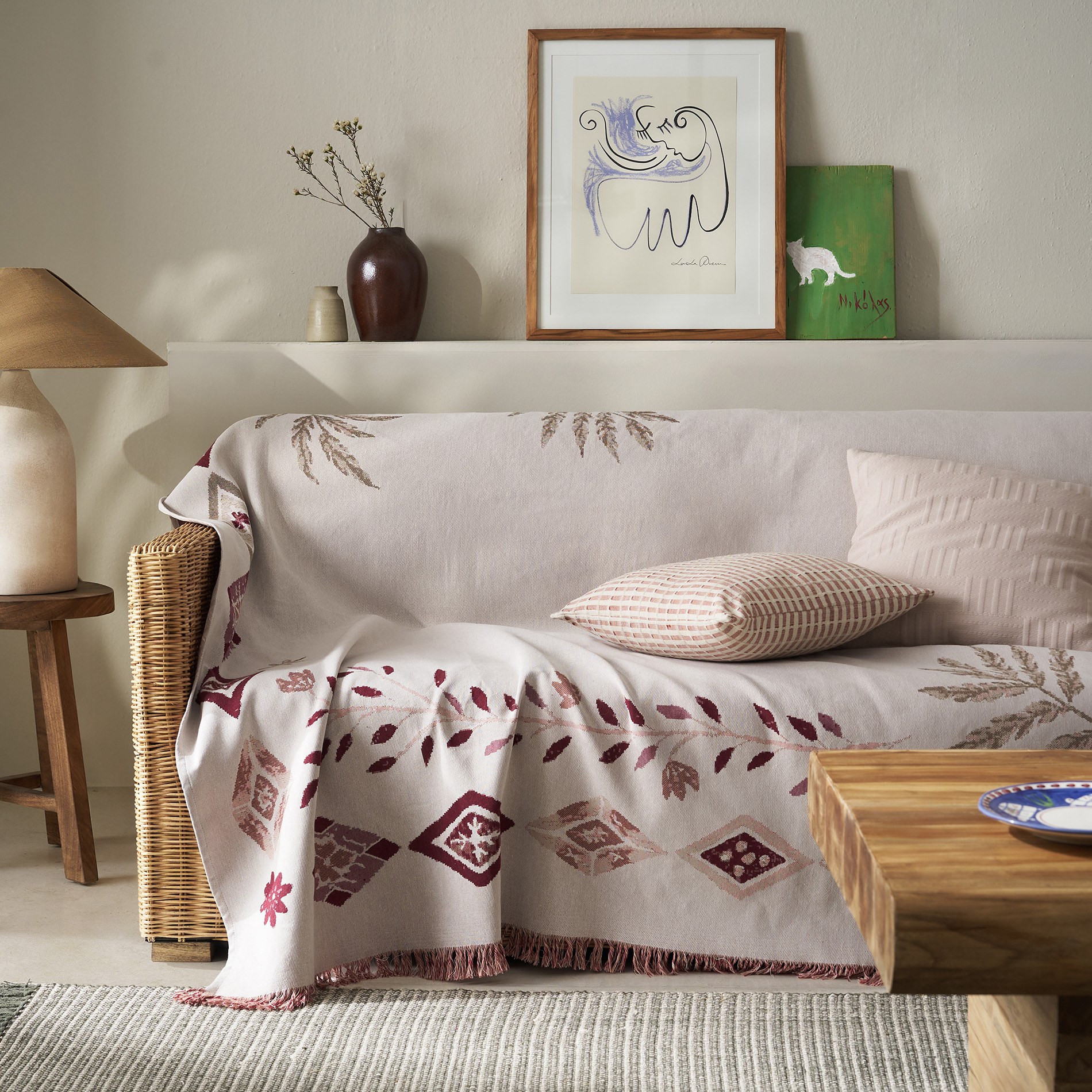 Ριχτάρι Πολυθρόνας Gofis Home Ishara Garden Green 20-07-573-1/07 180x210