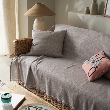 Ριχτάρι Πολυθρόνας Gofis Home Nymeria Pink Stripe 20-07-574-1/17 180x180