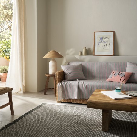 Ριχτάρι Πολυθρόνας Gofis Home Nymeria Pink Stripe 20-07-574-1/17 180x180