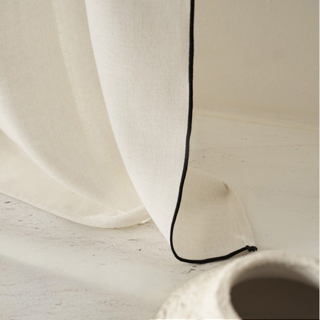 Κουρτίνα με σιρίτι Gofis Home Nedda Black...
