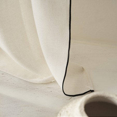 Κουρτίνα με σιρίτι Gofis Home Nedda Black 20-04-614/14 140x280