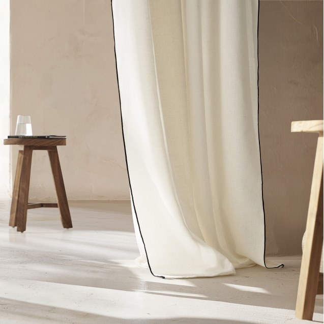 Κουρτίνα με σιρίτι Gofis Home Nedda Black...