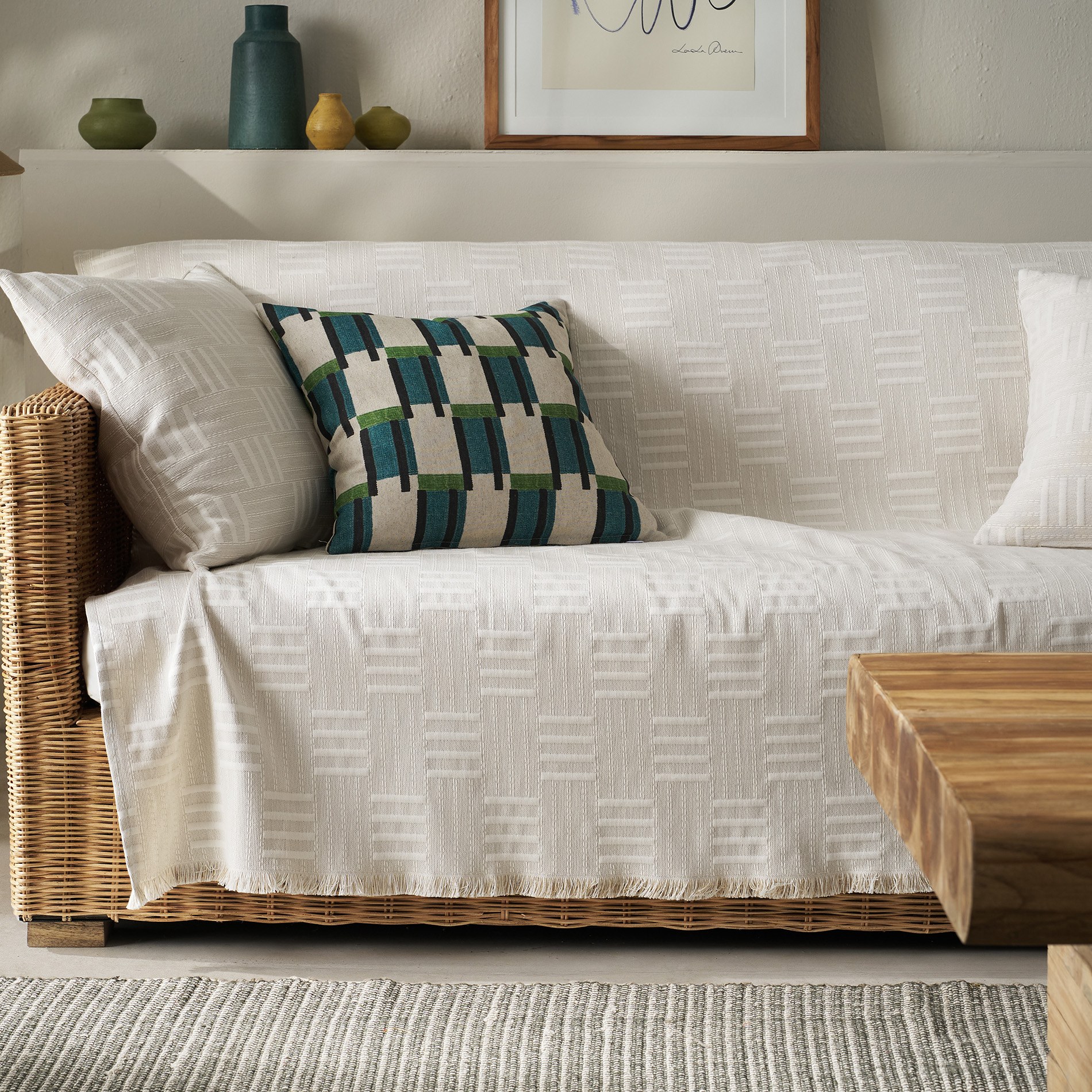 Ριχτάρι Τετραθέσιου Gofis Home Calyra Natural Beige 20-07-654-4/06 180x350