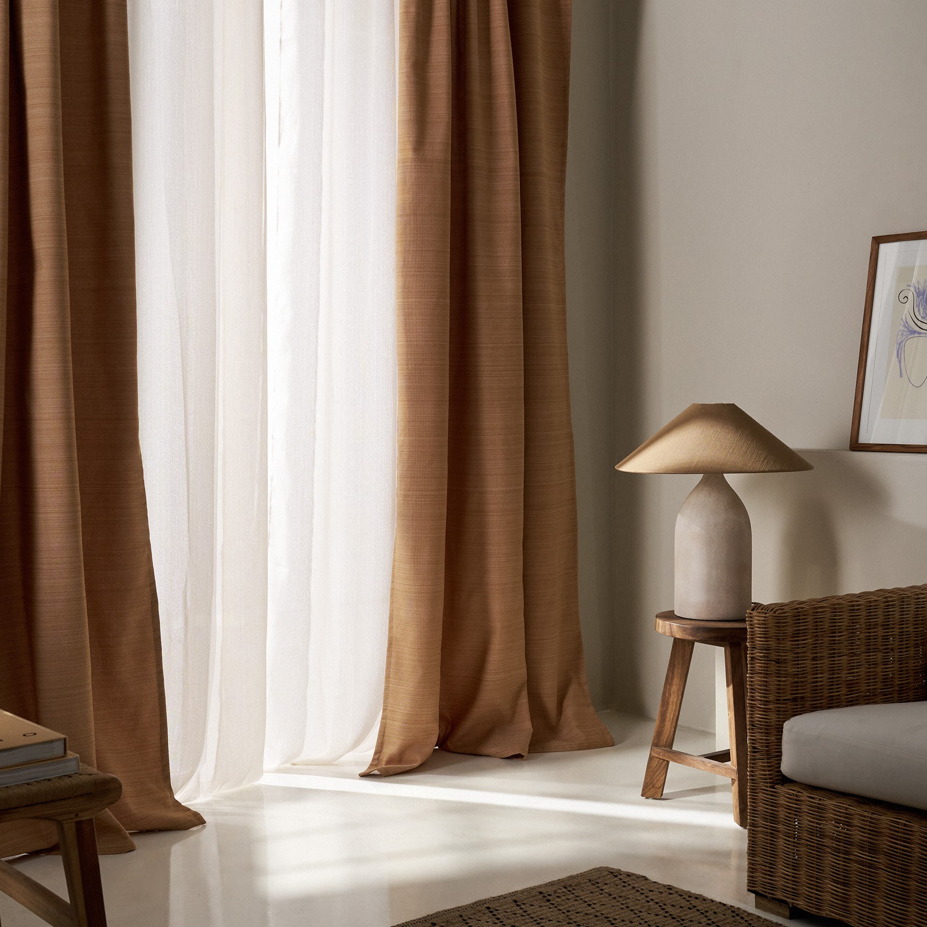 Κουρτίνα με σιρίτι Gofis Home Teyana Mustard Yellow 20-04-656/04 130x270