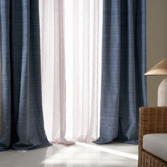 Κουρτίνα με σιρίτι Gofis Home Teyana Jean Blue...