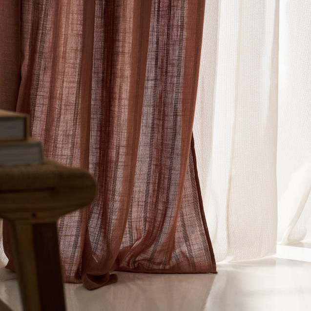 Κουρτίνα με Τρουκς Gofis Home Nysera Rust...