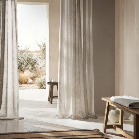 Κουρτίνα με σιρίτι Gofis Home Combe Cloud Grey 20-04-502-5/01 350x295