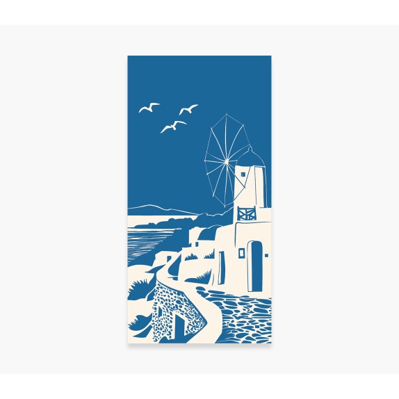 Πετσέτα Θαλάσσης Nef-Nef My Island Blue Blue 80x160