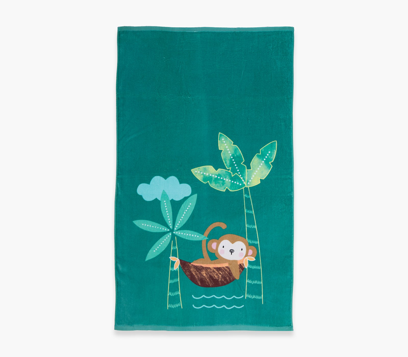 Παιδική Πετσέτα Θαλάσσης Nef-Nef Tropical Monkey Green 70x120