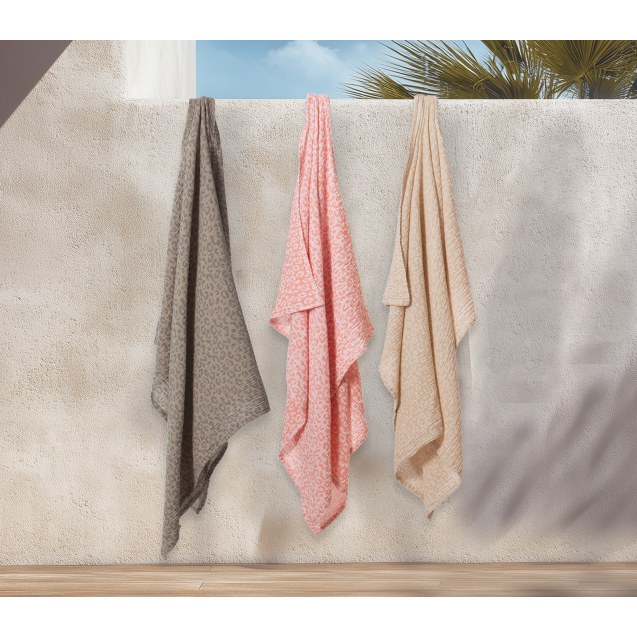 Πετσέτα Θαλάσσης Παρεό Nef-Nef Kenya Beige 110x150