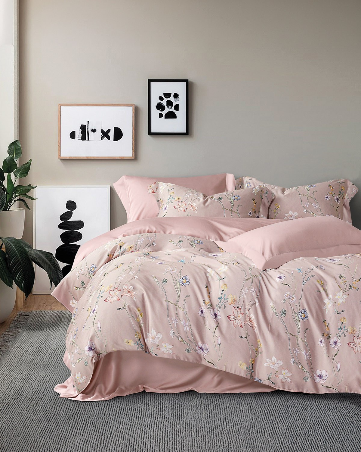 Σετ Παπλωματοθήκη Υπέρδιπλη 3 Τεμαχίων Rythmos Feline 240x260