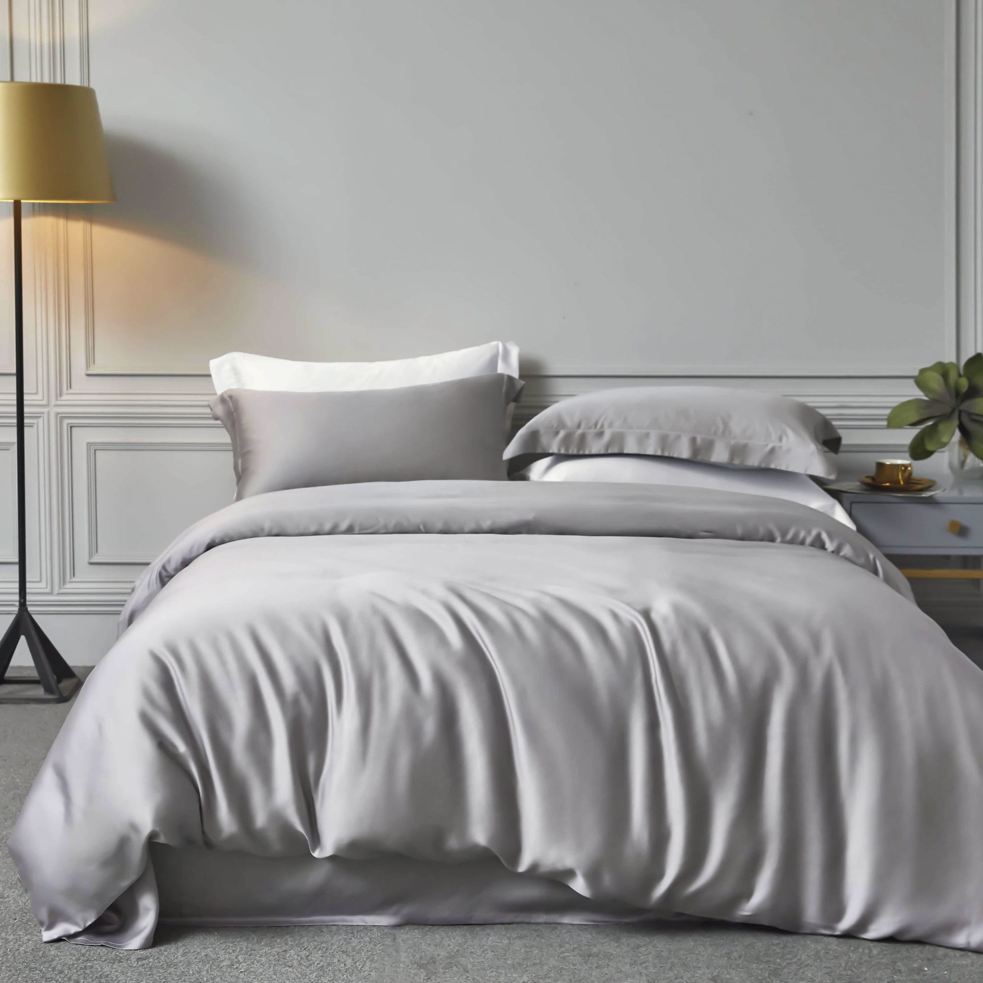Σετ Μαξιλαροθήκες 2 Τεμαχίων Rythmos Bamboo Γκρι 50x70