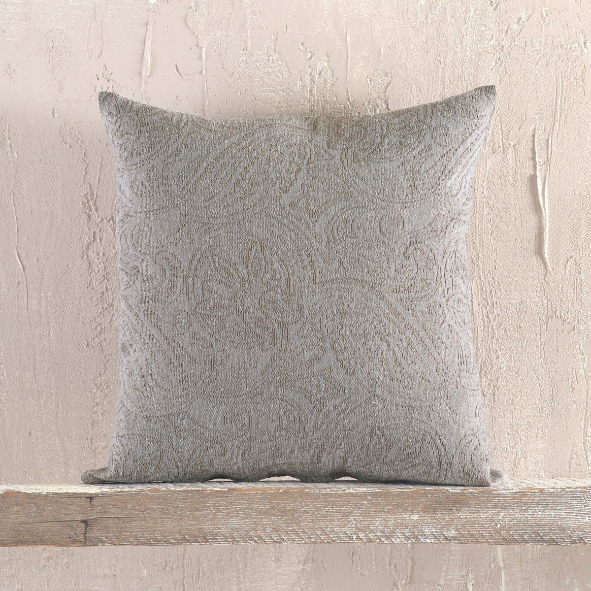 Μαξιλαροθήκη Διακόσμησης Rythmos Ivy Καφέ-Γκρι 40x40