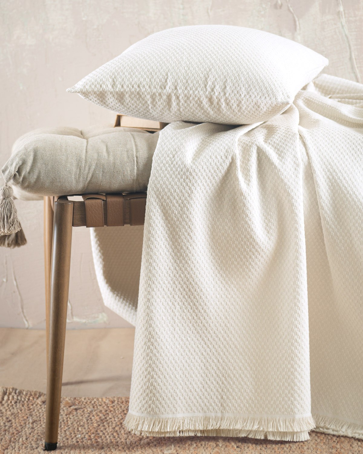 Ριχτάρι Πολυθρόνας Rythmos Rami Εκρού 180x160