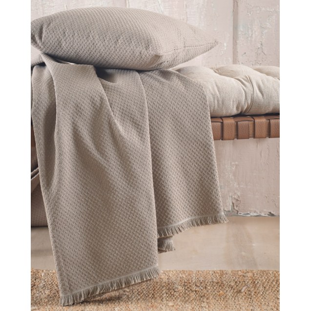 Μαξιλαροθήκη Διακόσμησης Rythmos Rami Καφέ 40x40