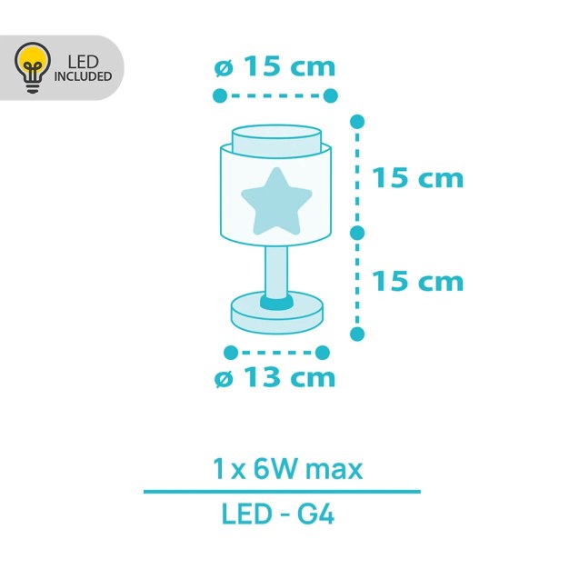 Baby Dreams Blue επιτραπέζιο φωτιστικό (76011NT)