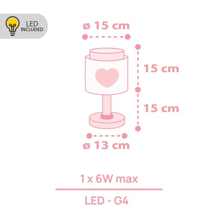 Baby Dreams Pink επιτραπέζιο φωτιστικό (76011NS)