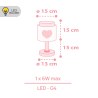 Baby Dreams Pink επιτραπέζιο φωτιστικό (76011NS)